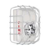 Protector De Rejilla Anti Vandalismo Y Golpes Accidentales, Color Blanco, Para Sirenas/Estrobos/Bocinas System Sensor, Montaje a Ras, 7.40"Altox6.15"Anchox3.39"Profundidad