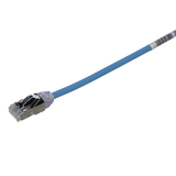 Patch Cord Cat6A, Diametro Reducido 28 AWG, Blindado S/FTP, CM/LS0H, 0.20 m, Color Azul
