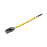 Patch Cord Cat6A, Diametro Reducido 28 AWG, Blindado S/FTP, CM/LS0H, 20 cm, Color Amarillo