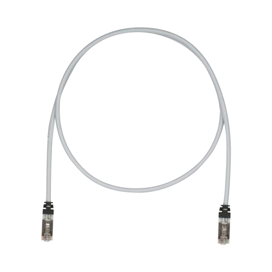 Patch Cord Cat6A, Blindado S/FTP, CM/LS0H, 15ft, Color Gris
