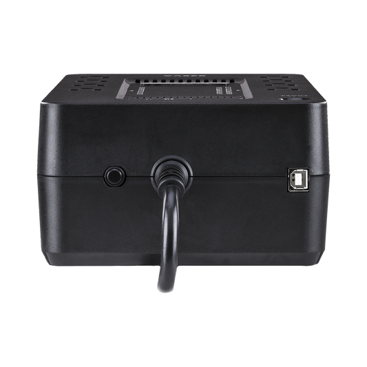 UPS de 650 VA/390 W, Topología Standby con Modo Ahorrador ECO, Entrada 120 Vca NEMA 5-15P, Con 8 Tomas NEMA 5-15R