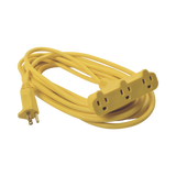 Extensión Eléctrica Tipo Abanico Uso Rudo 8 metros/ 127 V CA - 10 A Máximo / Color Amarilla.