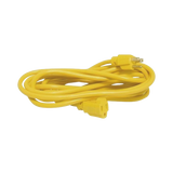 Extensión Eléctrica de Uso Rudo Aterrizada 15 metros / 127 V CA 10 A Máximo / Color Amarillo.