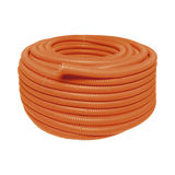 Manguera Poliducto Corrugado Flexible Naranja Reforzado de 1/2" x 100 m Para Instalaciones Eléctricas /Polietileno Alta Densidad HDPE/ Sin guía /Resistente a Intemperie.