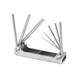 Juego de 8 llaves hexagonales Torx® tipo navaja, estuche metálico.