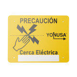 Letrero de PRECAUCION para cercas electrificadas (21.8 x 17 cm)