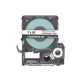 Casete de Etiquetas de Poliéster de Cinta Continua, Color Blanco Sobre Verde, Uso Interior/Exterior, 24 mm (1 in) de Ancho x 9.1 Metros de Largo