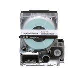 Casete de Etiquetas de Vinilo de Cinta Continua, Color Negro Sobre Blanco, Uso Interior/Exterior, 36 mm (1.5 in) de Ancho x 7.6 Metros de Largo