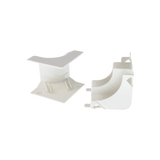Esquinero interior, para uso con canaleta T45, Material PVC Rígido, Color Blanco Mate