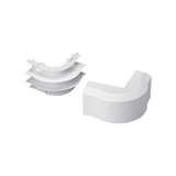 Esquinero exterior, para uso con canaleta T45, Material PVC Rígido, Color Blanco Mate