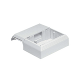 Caja Superficial Con Bisagras de Instalación a Presión, Para Canaletas T45, Material PVC Rígido, Color Blanco Mate