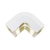 Esquinero exterior, para uso con canaleta T70, Material PVC Rígido, Color Blanco Mate
