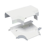 Accesorio en "T", para uso con canaleta T70, Material PVC Rígido, Color Blanco Mate