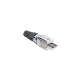 Plug TERA de 4 pares, Compatible con cable solido de 0.64 - 0.55mm (22 - 23 AWG)  S/FTP y F/FTP, Color negro