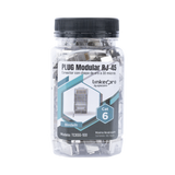 Bote con 100 Piezas de Plug Modular RJ45 Cat6 blindado con pin de tierra, chapado de oro a 30 micras para durabilidad extrema