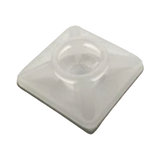 Base Autoadherible para Cinchos Práctica y Eficiente para la Organización y Fijación de Cables, Fabricada en Nylon Resistente y de Color Natural con una Medida de 19x19 mm, Paquete con 100 Piezas (4210-00001)