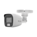 [Dual Light + ColorVu] Bala TURBOHD 2 megapixel / 20 mts IR + 20 mts luz blanca / Lente 2.8 (100° de Visión)  /  Exterior IP66 / Audio por Coaxitron / TVI-AHD-CVI-CVBS / Metal / Smart-Hybrid light