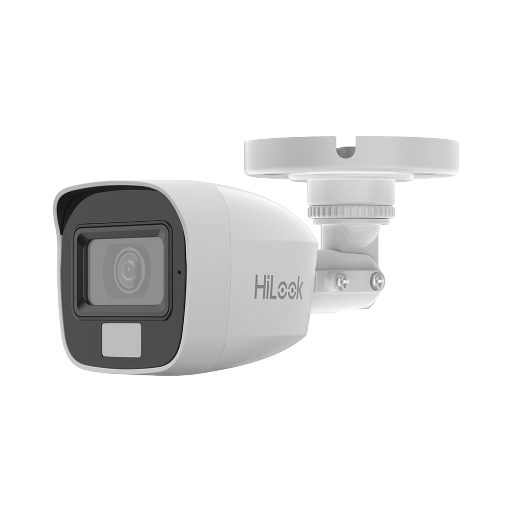 [Dual Light + ColorVu] Bala TURBOHD 3K megapixel / 20 mts IR + 20 mts luz blanca / Lente 2.8 (105° de Visión) / Exterior IP66 / Audio por Coaxitron / TVI-AHD-CVI-CVBS / Metal  / Smart-Hybrid light