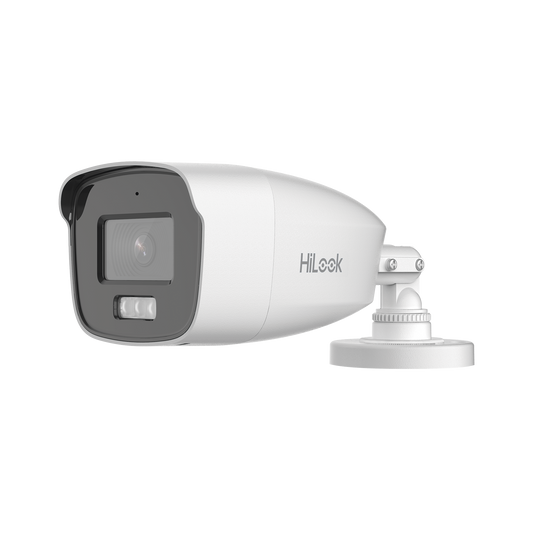 [Dual Light + ColorVu] Bala TURBOHD 3K megapixel / 40 mts IR + 40 mts luz blanca / Lente 2.8 (104° de Visión) / Exterior IP66 / Audio por Coaxitron / TVI-AHD-CVI-CVBS / Metal  / Smart-Hybrid light