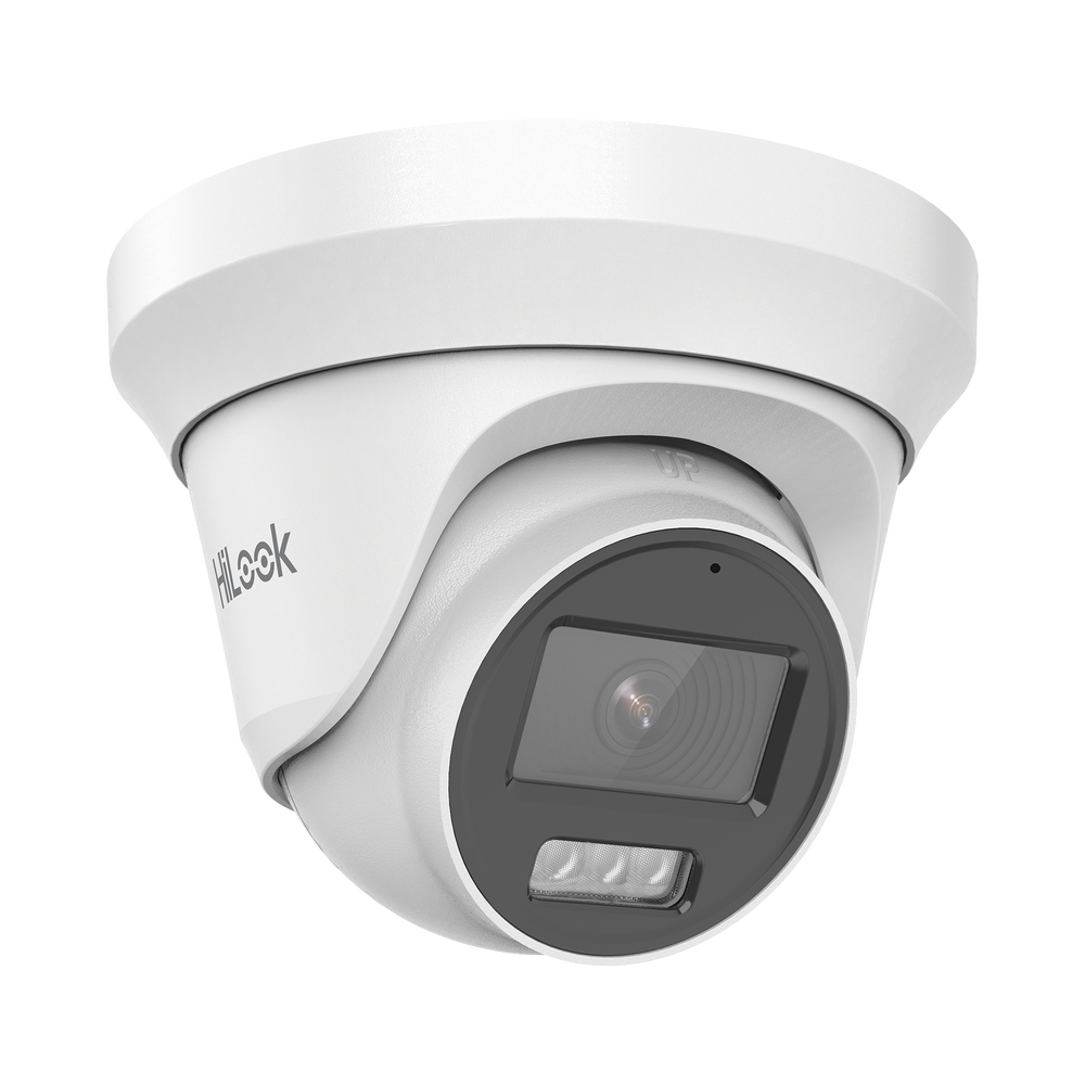 [Dual Light + ColorVu] Turret TURBOHD 2 megapixel / 40 mts IR + 20 mts luz blanca/ Lente 2.8 (100° de Visión) / Exterior IP66 / Audio por Coaxitron / TVI-AHD-CVI-CVBS / Metal