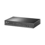 Switch PoE No Administrable de Escritorio / 8 puertos 10/100 Mbps / 4 puertos PoE af / Presupuesto 41 W / Modo extensor PoE hasta 250 metros / Calidad video prioritaria