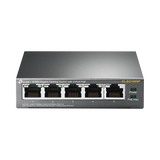Switch Escritorio No Administrable de 5 puertos 10/100/1000 Mbps / Con 4 puertos PoE 802.3af/at de hasta 65 W / PoE Extendido hasta 250 metros