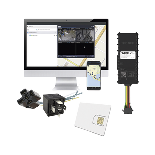 Kit Dispositivo TLW26BL para localización para vehículos / Conectividad 4G LTE y BLE 5.0 / Diferentes tipos de notificaciones / Corte y restablecimiento de energía / Relay + EPCOMGPSANUAL + SIM500MB2Y