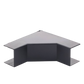 Esquinero Interior Color Negro de PVC Auto Axtinguible, Para Canaleta TMK-1720-N-CC (5220-02003)
