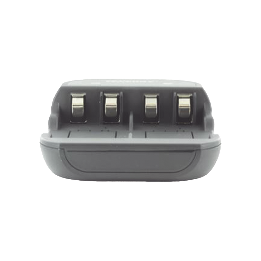 Cargador rápido de 2 compartimientos para baterías Ni-MH; Aplicable en baterías de 9 V /color negro