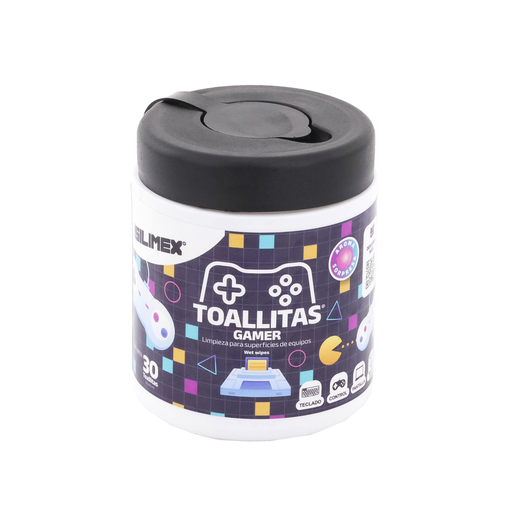 Toallitas Gamers, Excelente Opci�n Para Gamers Que Buscan Mantener Sus Consolas y Accesorios en Perfecto Estado, Libres de Suciedad y Protegidos Contra Bacterias