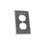 Tapa rectangular para contacto dúplex de aluminio tipo RR a prueba de intemperie.