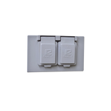 Tapa Dúplex Horizontal con Contratapa / Auto-cierre de aluminio Tipo RR / Placa Intemperie