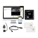 Kit de Localizador Vehicular 2G y 4G/ Rastreo / Conducción eficiente / Deteccion de Jammer / Registro de conductores / Relay + Botón de pánico + EPCOMGPSANUAL + SIM500MB2Y