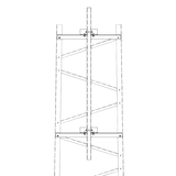 Brazo para Sección #3 Torre Titan con Herrajes y Mástil de 6' (1.8m).