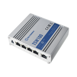 Switch Industrial No-Administrable 5 puertos Gigabit, PoE en 4 puertos 802.3af/at (120W)