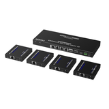 Kit Divisor y Extensor HDMI | 1x4 | Hasta 70 m |Resolución 4K @ 60 Hz |  Cat 6/6a/7 | IPCOLOR | CERO LATENCIA | Puerto S/PDIF | EDID | RS232 | Salida Loop / PoC