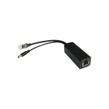 Cable divisor PoE pasivo de 48-55 Vcc @ 12 Vcc, 2 A. Aplicaciones como adaptar micrófonos en cámaras IP