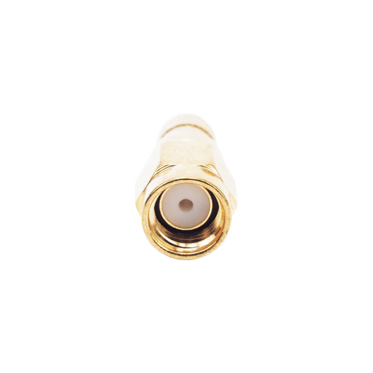 Conector SMA Macho Inverso de Anillo Plegable para Cables RG-8/X, LMR-240, 9258, Oro/ Oro/ Teflón.â€‹