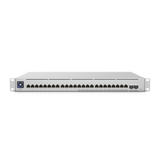 UniFi Switch Empresarial Capa 3 de 24 puertos PoE 802.3af/at (12 puertos 2.5G y 12 puertos 1G) + 2 puertos 1/10G SFP+, 400W, pantalla informativa