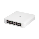 Switch UniFi Lite Administrable PoE de 16 Puertos 10/100/1000 Mbps (8 puertos 802.3af/at), 45 W