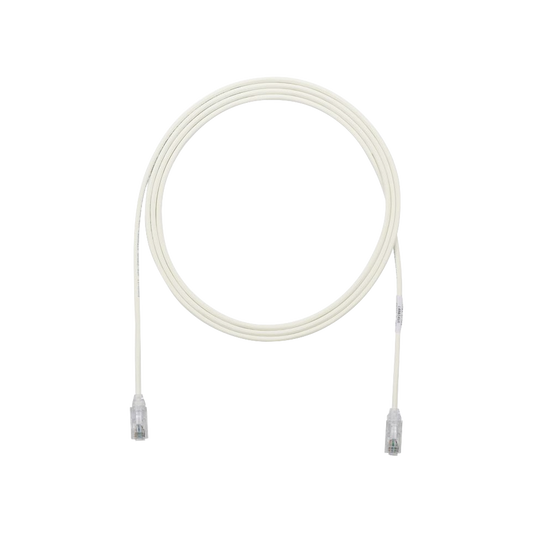 Cable de Parcheo TX6, UTP Cat6, Diámetro Reducido (28AWG), Color Blanco Mate, 10ft