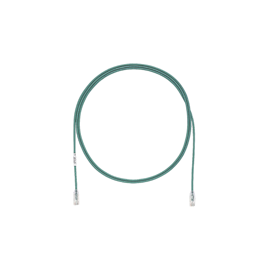 Cable de Parcheo TX6, UTP Cat6, Diámetro Reducido (28AWG), Color Verde, 3ft