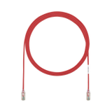 Cable de Parcheo TX6, UTP Cat6, Diámetro Reducido (28AWG), Color Rojo, 3ft