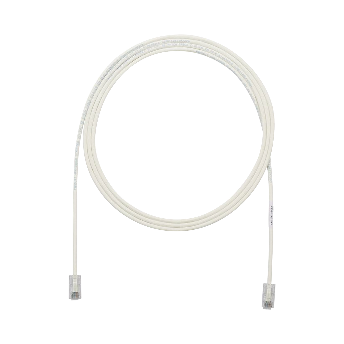 Cable de Parcheo UTP Cat6A, CM/LSZH, Diámetro Reducido (28AWG), Color Blanco Mate, 20ft