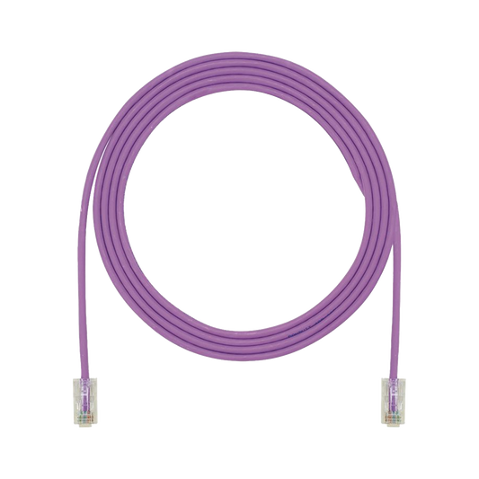 Cable de Parcheo UTP Cat6A, CM/LSZH, Diámetro Reducido (28AWG), Color Violeta, 3ft