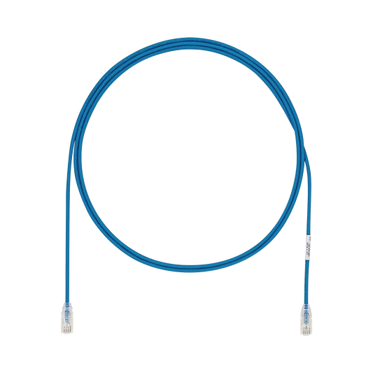 Cable de Parcheo UTP Cat6A, CM/LSZH, Diámetro Reducido (28AWG), Color Azul, 5ft