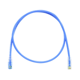 Cable de Parcheo TX6 Llaveado Azul, UTP Cat6, 24 AWG, CM, Color Azul, 7ft