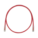 Cable de Parcheo TX6, UTP Cat6, 24 AWG, CM, Color Rojo, 15ft