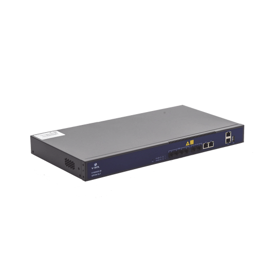 OLT de 4 puertos GPON con 4 puertos Uplink (2 puertos Gigabit Ethernet + 2 Puertos SFP+) , hasta 512 ONUS,