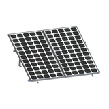 Montaje para 2 Paneles Solares, Riel "8" de 2700mm para Módulos con Espesor de 30-35mm, Velocidad de Viento Máx. 136km/h